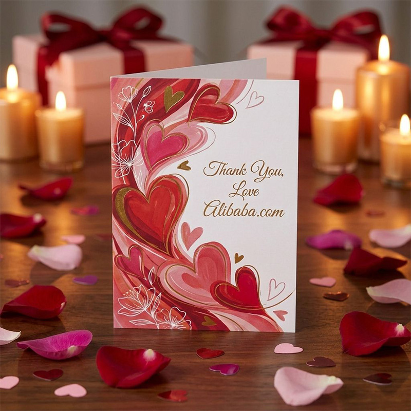 Heart Thank You Greeting Cards