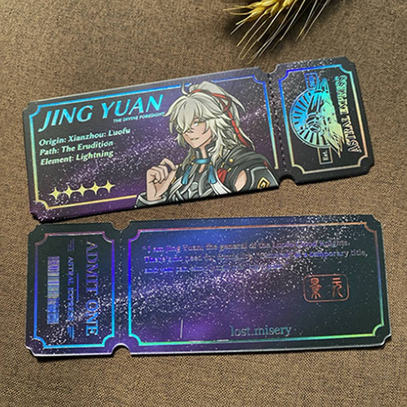 Anime Collectible Laser Tickets