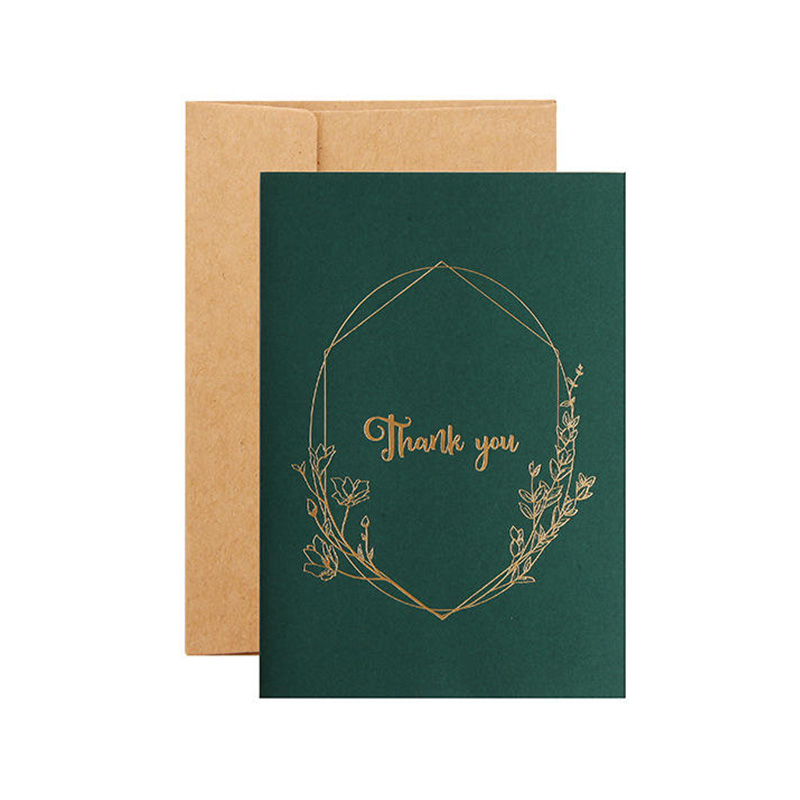 Floral Foil Printed Greeting Card Set