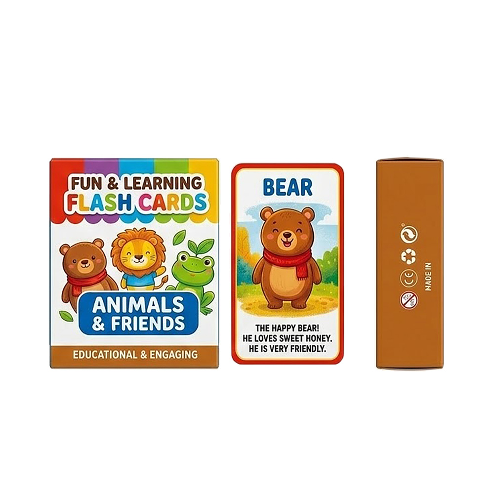 Animal Flash Cards for Kids – Educational Learning Cards Set