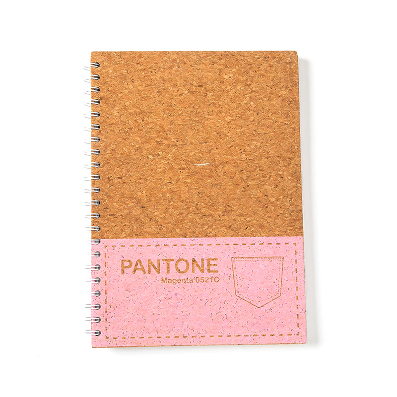 Cork Cover Spiral Notebook with Custom Printing Design