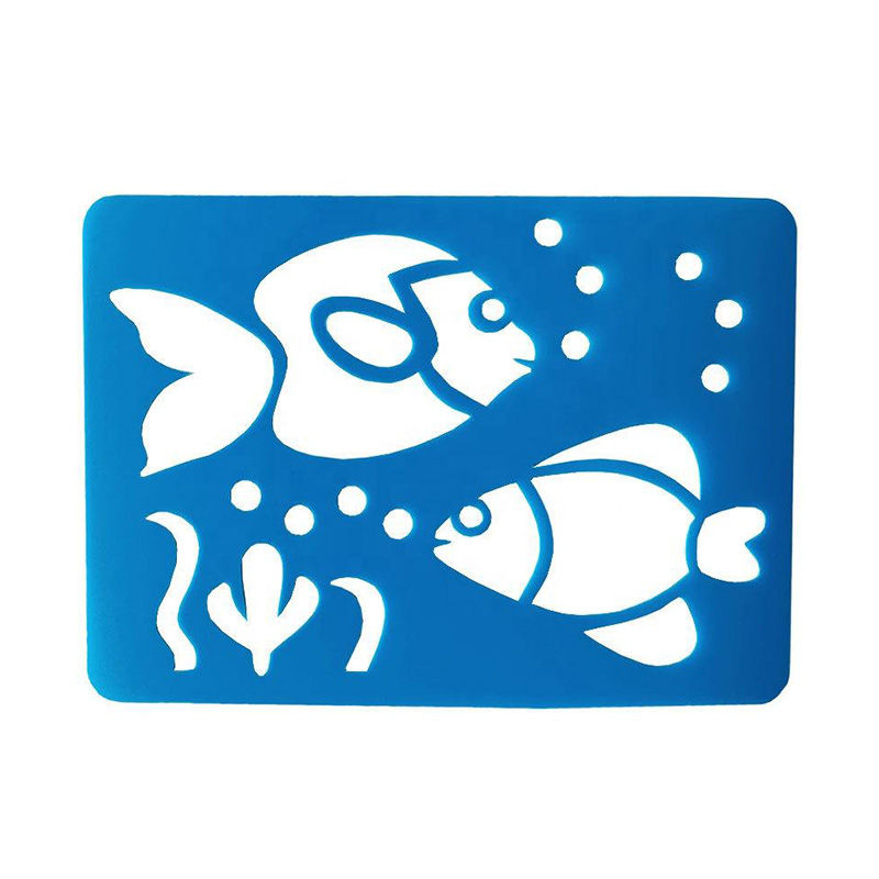 Cartoon Kids Drawing Stencil Template Set