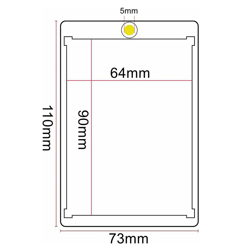 Transparent UV Resistant Card Protector Sleeve with Hanging Hole Design