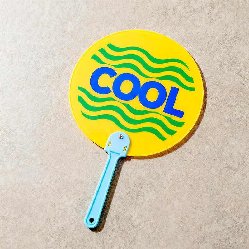 Custom Printed Plastic Advertising Hand Fan for Brand Promotion Events