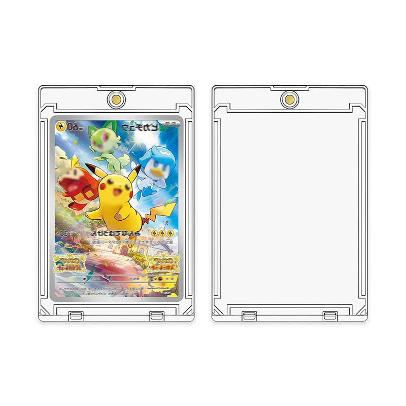 Strong Magnetic Transparent Card Holder Case with Hanging Hole Design