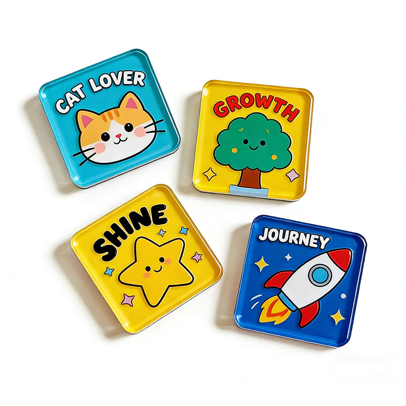 Vintage Style Custom Acrylic Fridge Magnets With Cultural Theme Designs