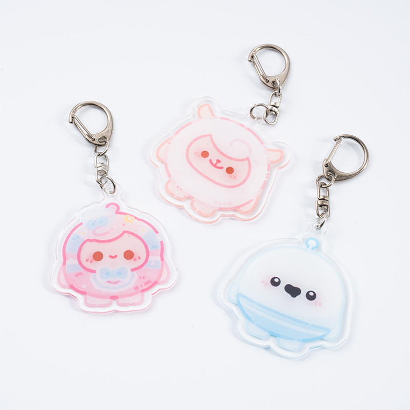 Custom Cartoon Acrylic Keychain with Cute Character Designs