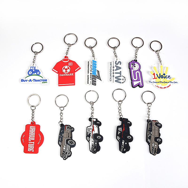 Custom Soft PVC Christmas Cartoon Keychain With Logo Design