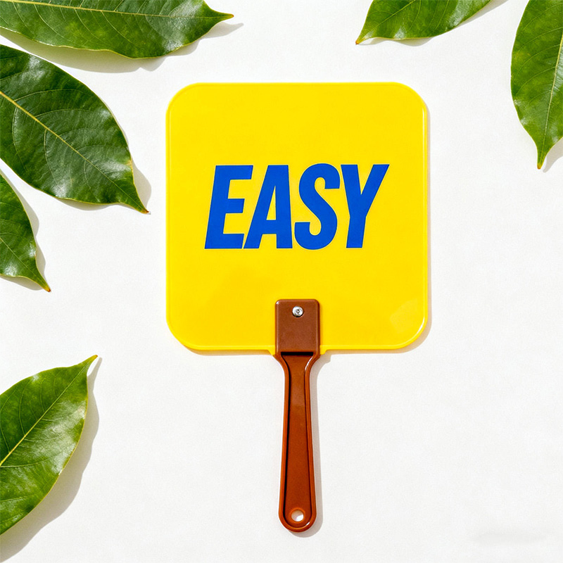 Custom Printed Plastic Advertising Hand Fan for Brand Promotion Events