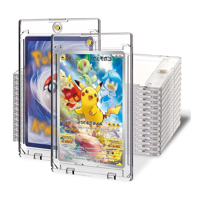 Strong Magnetic Transparent Card Holder Case with Hanging Hole Design