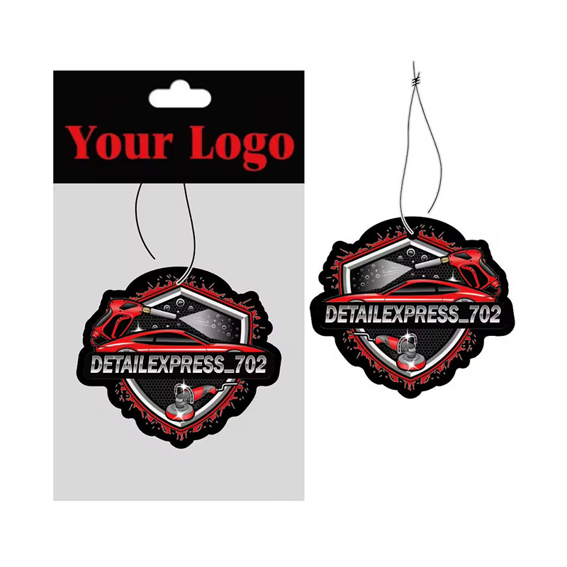 Custom Shape Fragrance Card Air Freshener with Fruit and Logo Design