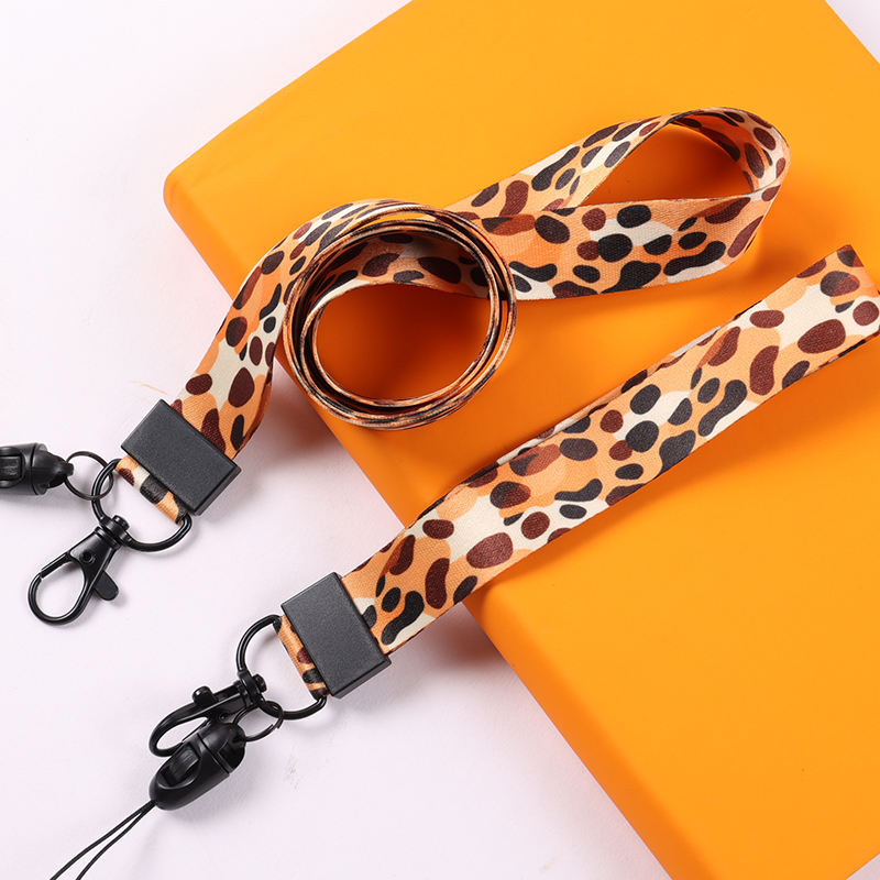 Cute Cartoon Heat Transfer Printed Phone Lanyard with Detachable Lobster Clasp