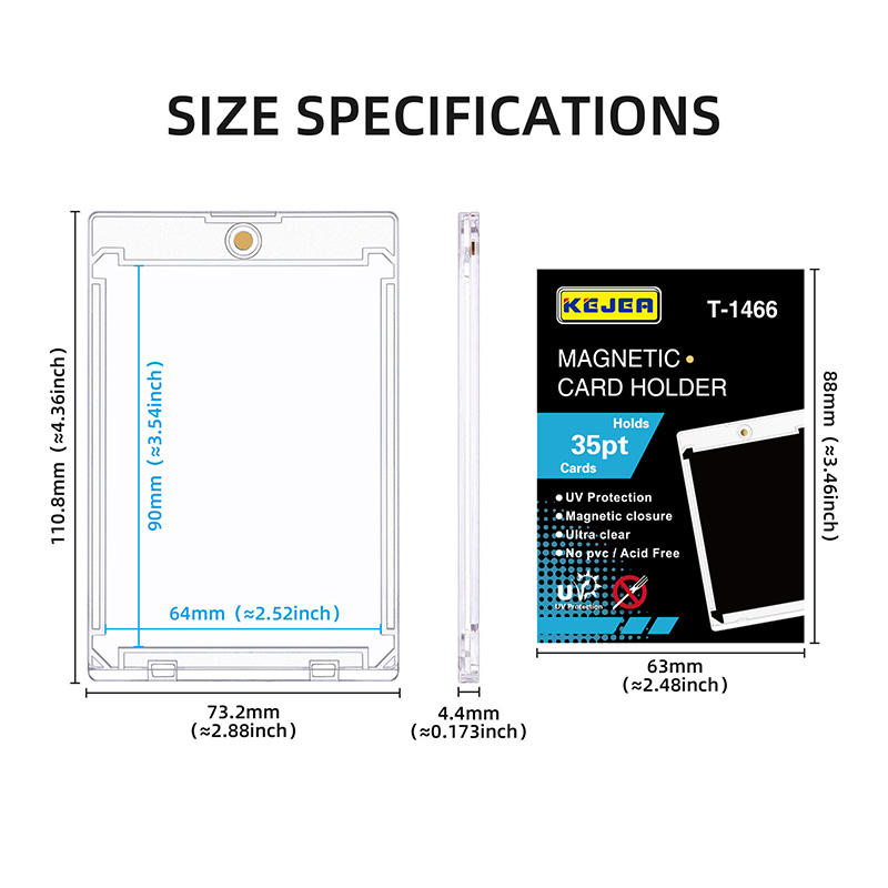 Magnetic UV Resistant Card Holder with Frosted Edge Protection