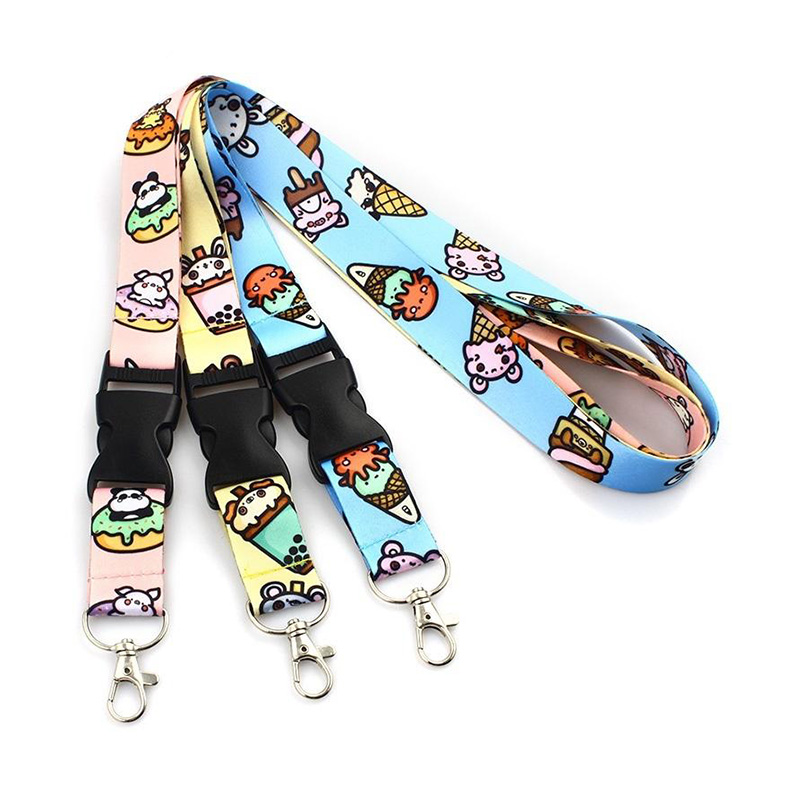 Custom Printed Colorful Phone Lanyard with Cartoon Pattern Strap for Promotion