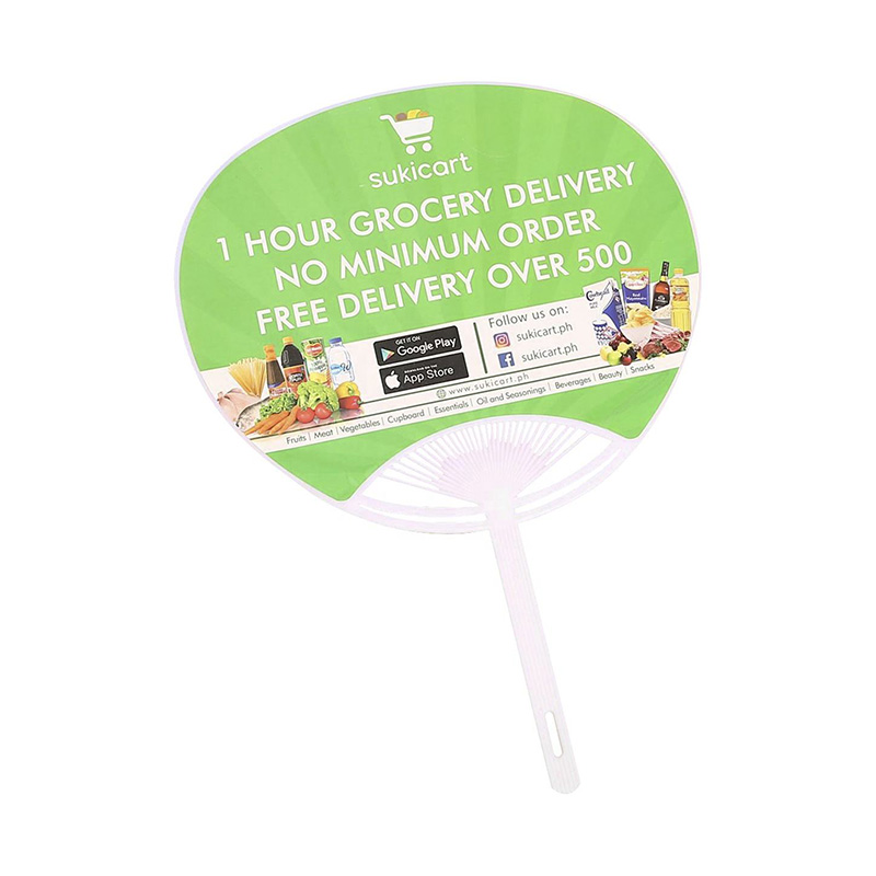 Custom Printed Plastic Animal Floral Pattern Hand Fan for Promotions