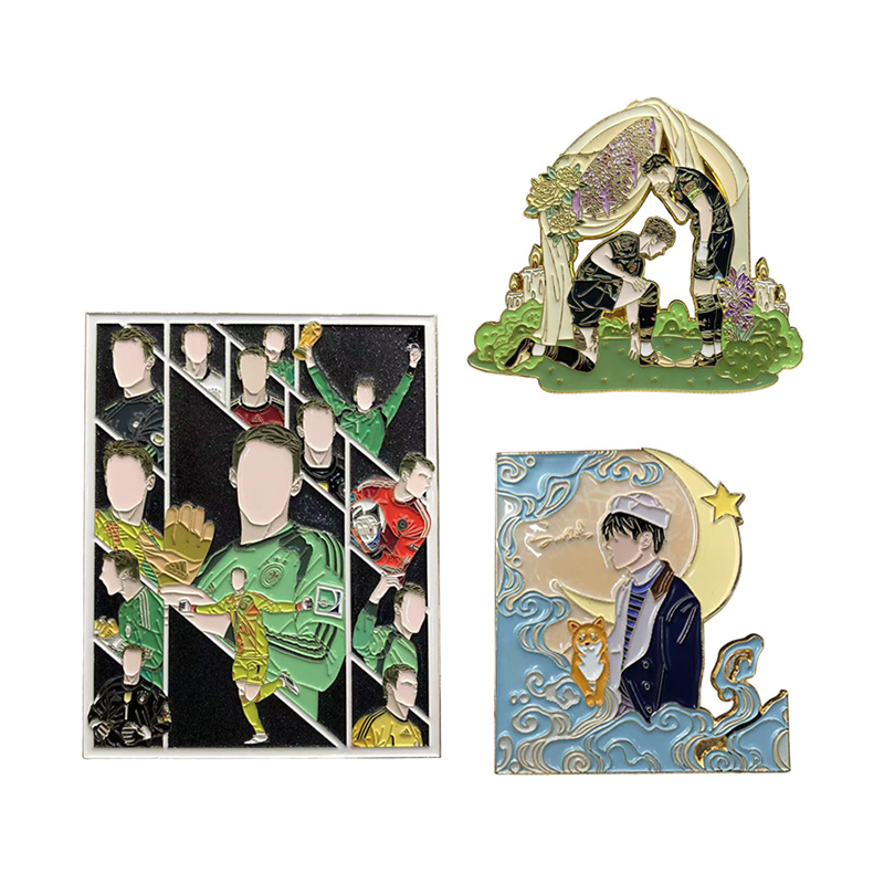 Custom Acrylic Character Theme Fridge Magnets With Cultural Illustration Designs