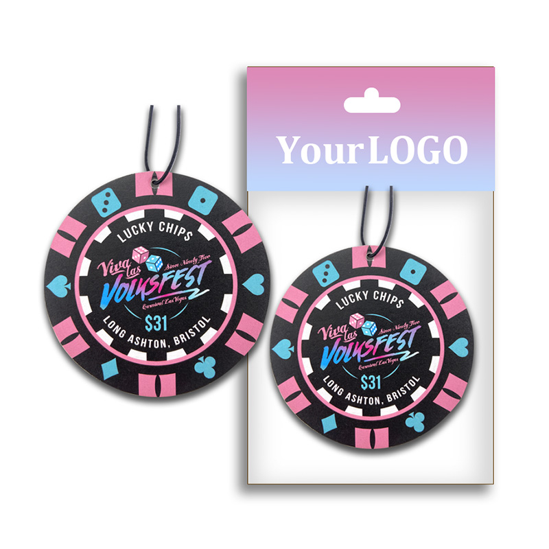 Custom Retro Theme Car Air Freshener Hanging Scent Card